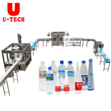 Complete automatic small scale 500ml pet plastic mineral pure drinking water bottle filling machine 8000bph